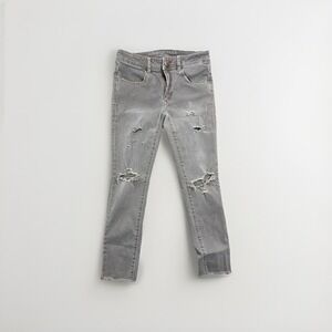 American Eagle Jeans Women's 6 Reg‎ Tan Light Wash Jegging Crop Jeans